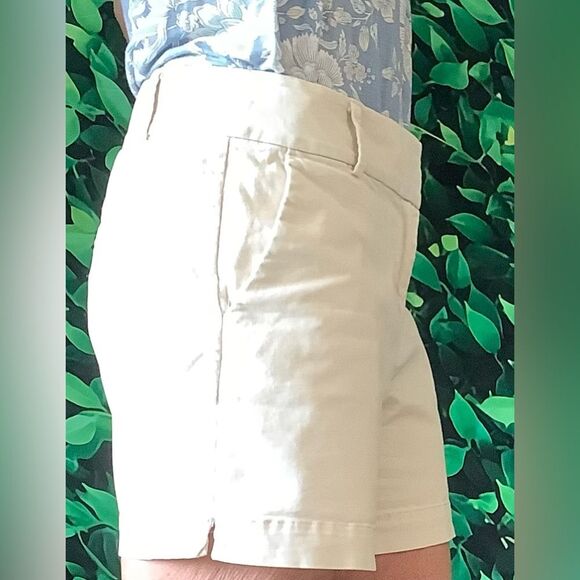 Loft Milky Cream Women's Riveria Flat Front Shorts Size 6 - Picture 3 of 5